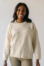 The Kimery Abstract Patterned Sweater in Cream