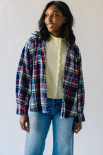 Free People: Girl Meets Boy Plaid Shirt in Navy Combo