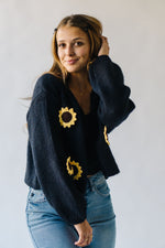 The Bedoya Sunflower Cardigan in Black