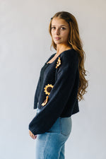 The Bedoya Sunflower Cardigan in Black