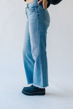 The Obiri High Rise Slim Wide Leg Jean in Medium Blue