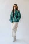 The Daulton Textured Puffer Jacket in Dark Teal