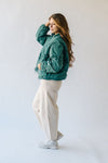 The Daulton Textured Puffer Jacket in Dark Teal