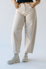 The Bergford High Rise Horseshoe Jean in Ivory