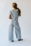 The Reidel Tee + Wide Leg Pant Set in Heather Grey