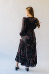 The Katalin Velvet V-Neck Maxi Dress in Black