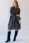 The Naiman Floral Button-Up Dress in Black Multi