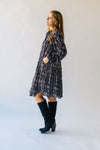 The Naiman Floral Button-Up Dress in Black Multi