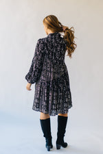 The Naiman Floral Button-Up Dress in Black Multi