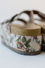 The Wannabe Platform Sandal in Sand Floral