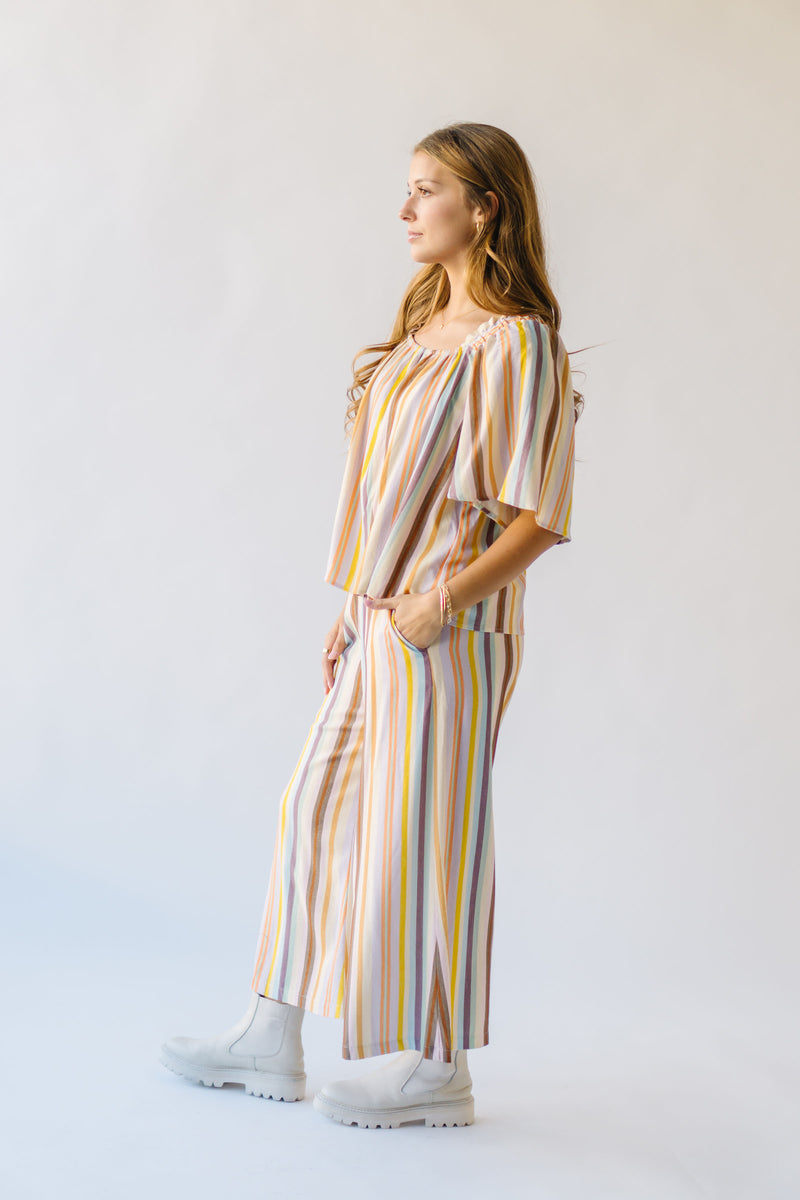 The Landa Striped Blouse in Multi