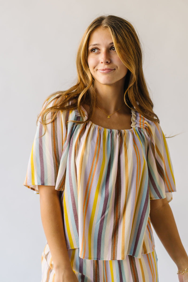 The Landa Striped Blouse in Multi