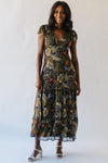 The Rafferty Floral V-Neck Maxi Dress in Black Multi