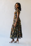 The Rafferty Floral V-Neck Maxi Dress in Black Multi