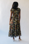 The Rafferty Floral V-Neck Maxi Dress in Black Multi