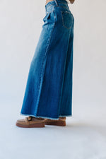 The Harbert High Rise Super Wide Leg Jean in Dark Blue