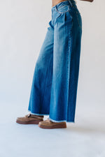 The Harbert High Rise Super Wide Leg Jean in Dark Blue