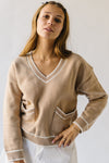 The Pauline Pocket Detail Sweater in Light Camel