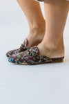 The Charmer Mule in Rust Brocade Floral