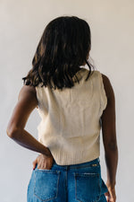 The Willits Floral Knit Vest in Cream