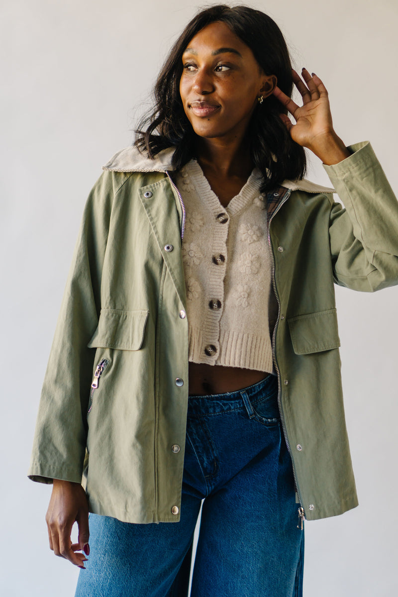 The Hillsboro Barn Jacket in Light Olive Medium