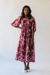 The Warby Textured Floral Maxi Dress in Mahogany