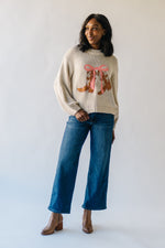 The Rivas Cowboy Boots Sweater in Cream