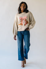 The Rivas Cowboy Boots Sweater in Cream