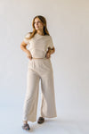 The Reidel Tee + Wide Leg Pant Set in Natural