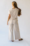 The Reidel Tee + Wide Leg Pant Set in Natural