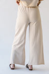 The Reidel Tee + Wide Leg Pant Set in Natural