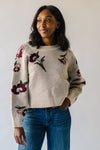 The Rothstein Floral Sweater in Light Taupe