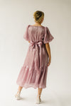 The Dunyon Tiered Wrap Dress in Mauve