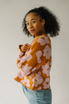 The Edmiston Jacquard Sweater in Camel + Blush