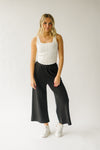 The Hallman Cropped Wide Leg Pant in Black