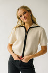 The Milroy Zip Detail Sweater in Cream