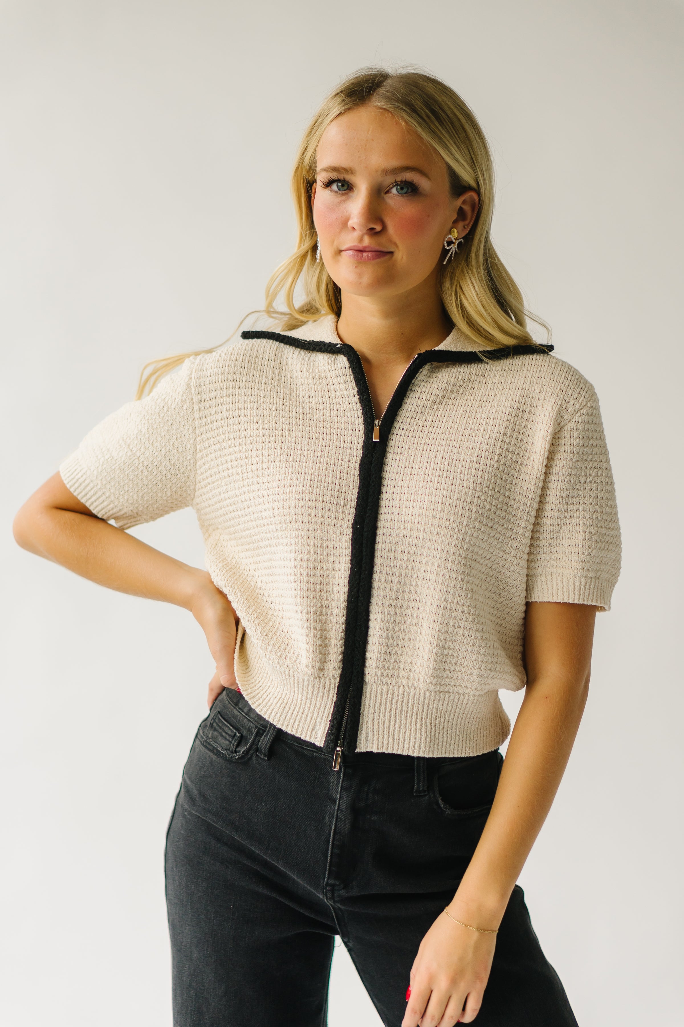 The Milroy Zip Detail Sweater in Cream – Piper & Scoot