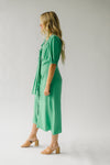 The Lizton Knotted Detail Midi Dress in Kelly Green