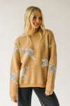 The Kitzman Leopard Detail Sweater in Tan