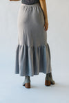 The Rivault Knit Maxi Skirt in Heather Grey