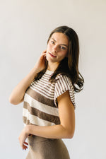 The Beaverton Striped Blouse in Mocha