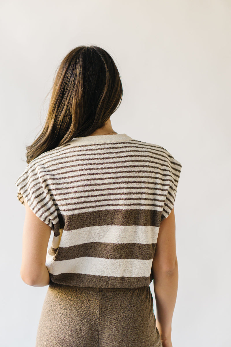 The Beaverton Striped Blouse in Mocha