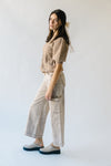 The Langdon Distressed Wide Leg Jean in Khaki