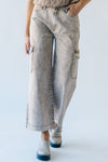 The Langdon Distressed Wide Leg Jean in Khaki