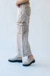 The Langdon Distressed Wide Leg Jean in Khaki