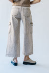 The Langdon Distressed Wide Leg Jean in Khaki