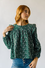 The Vedana Embroidered Blouse in Green