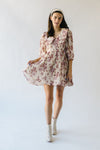 The Zaya Floral Collared Dress in Mauve