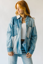 Free People: We The Free Mountain Roads Shirt in Mixed Denim