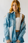 Free People: We The Free Mountain Roads Shirt in Mixed Denim